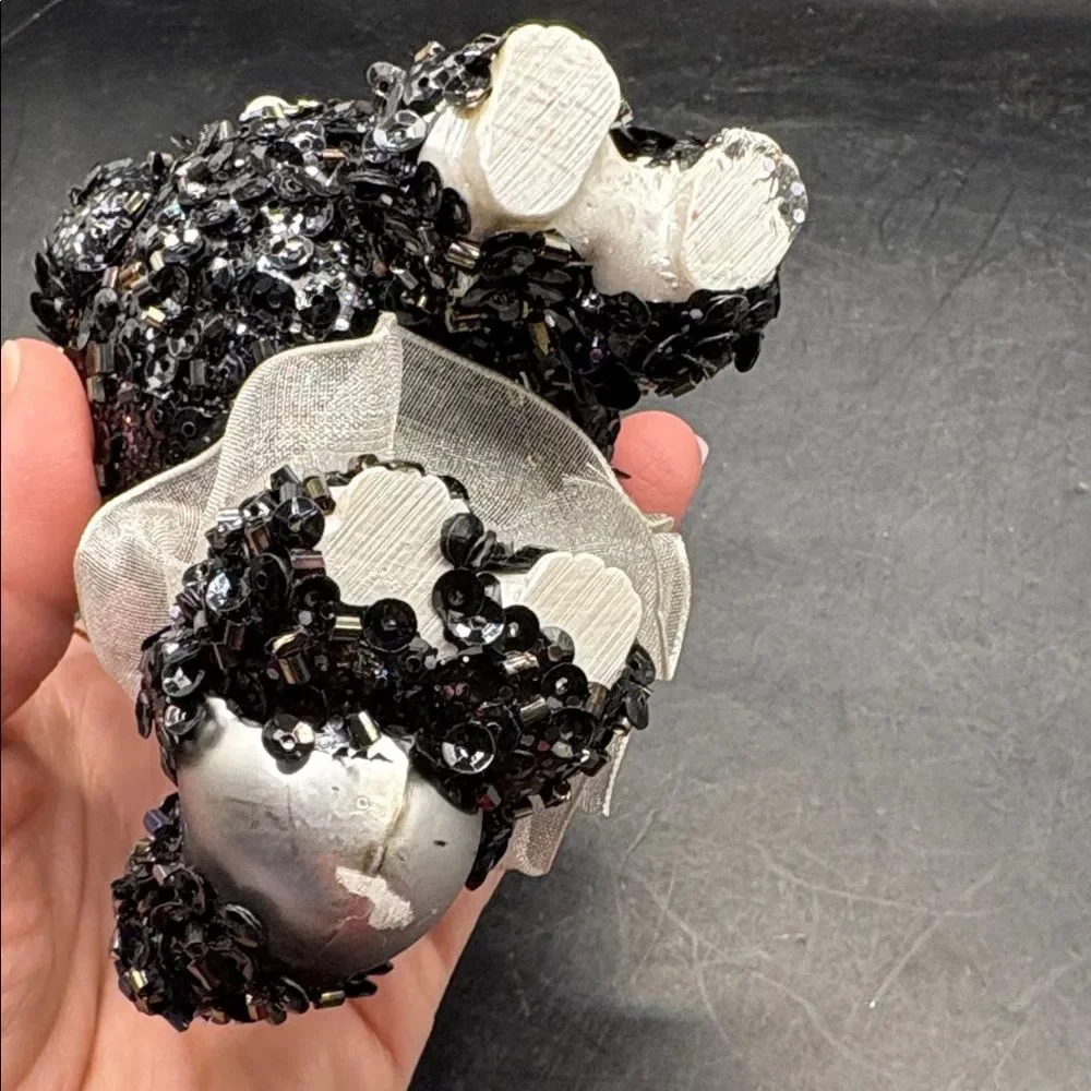 Black Sequin Poodle Ornament